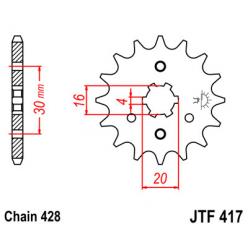 Звездочка передняя JT Sprockets (шаг 428 ) JT JTF417